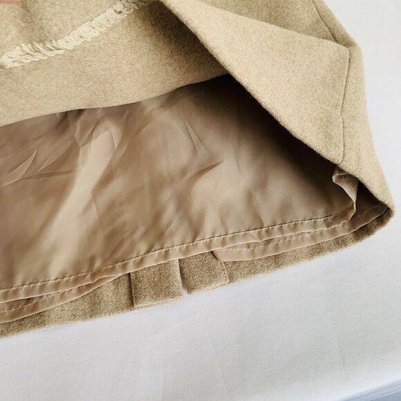J Crew Skirt The Pencil Women 6 Oatmeal Tan Wool Preppy Office Career Work Twee - Picture 5 of 8